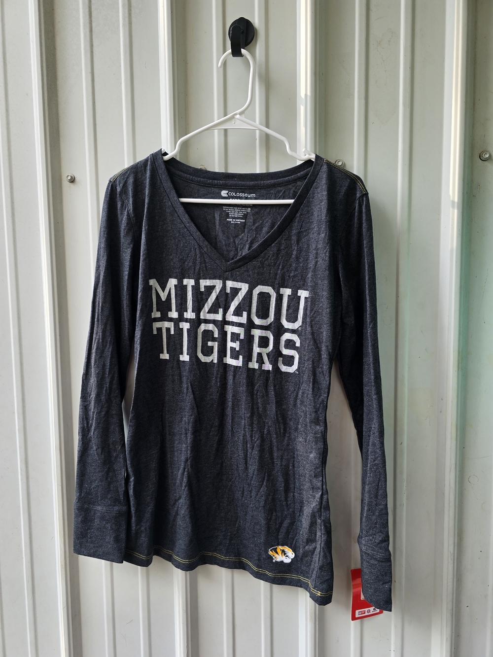 NWT Colosseum Mizzou Tigers Charcoal Long Sleeve Tee